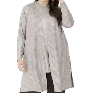 Lane Bryant | Open Duster Cardigan | Silver Sparkle | Plus Size 14 to 26
